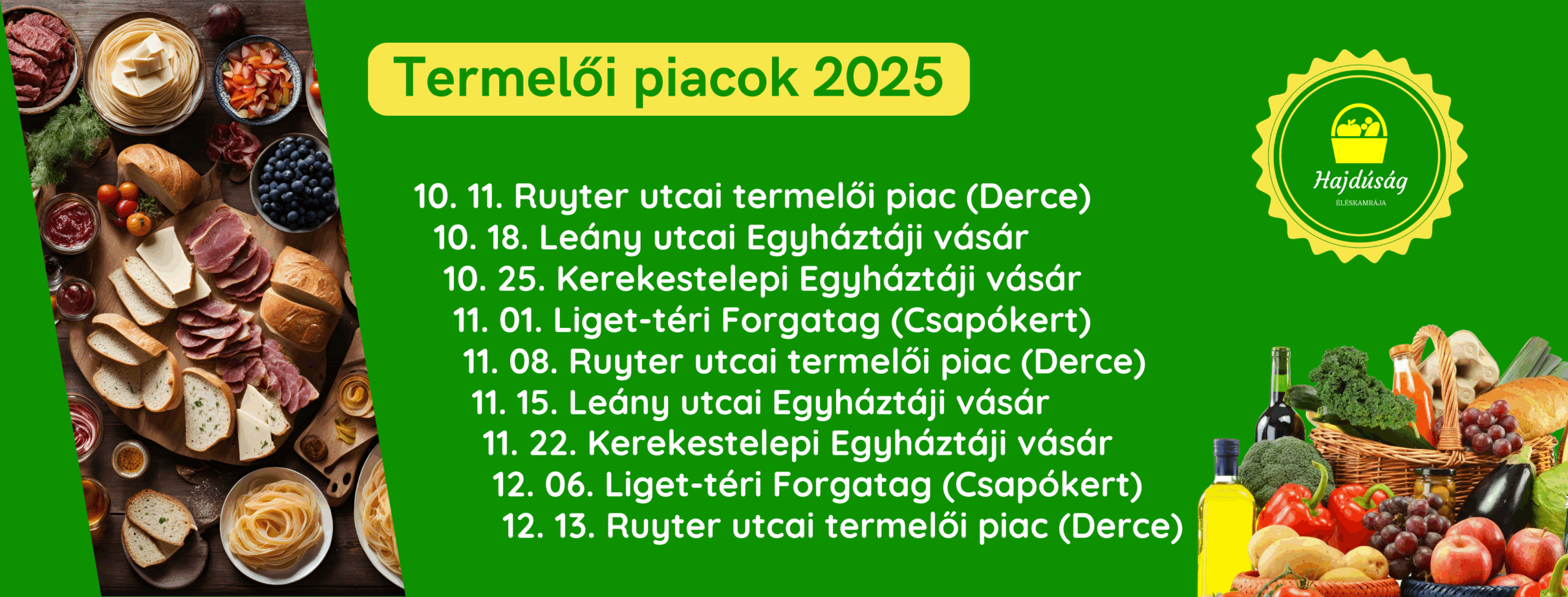 Közelgő piacaink!